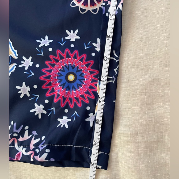 🔻2/$30.00 🔻Size XL Pantalon navy & floral pull-on pants with side pockets.  NWOT - Picture 7 of 9